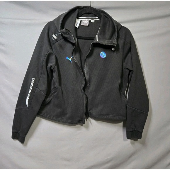 BMW Tops - Puma Bmw Motorsport Women's  Zip Up Hoodie Black Size XL 599543 01 MSport *Flaw*